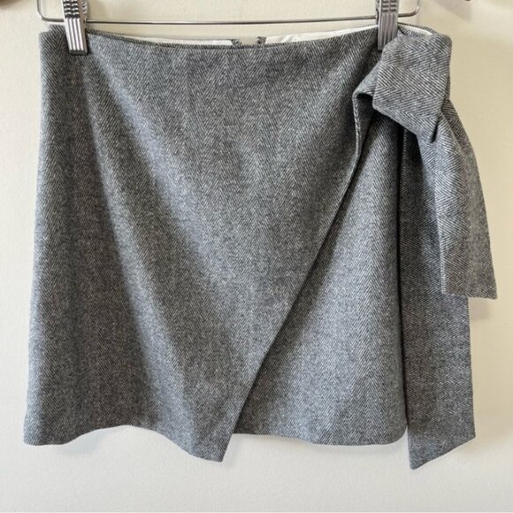 Aritzia Wilfred Wool Cashmere Skirt in Heringbone - Picture 1 of 8